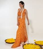 Orange & white cape set