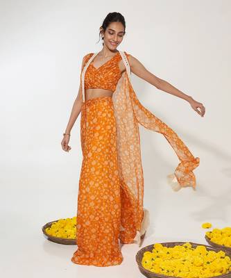 Orange & white cape set 2