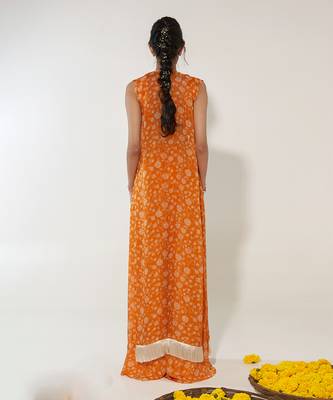 Orange & white cape set 3
