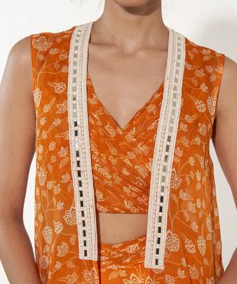 Orange & white cape set 4
