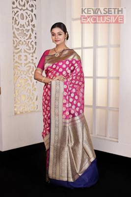 Pink Zari worked Tissue 2