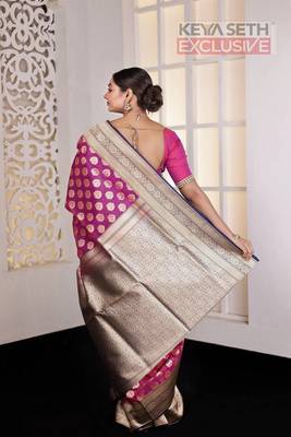 Pink Zari worked Tissue 3
