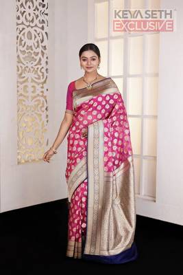 Pink Zari worked Tissue 4