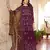 Wine color faux georgette embroidered salwar kameez