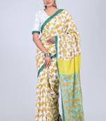 Shivanya handicrafts hand block printed women mulmul cotton sarees for women attach blouse piece sh-1645