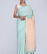 Shivanya handicrafts hand block printed women mulmul cotton sarees for women attach blouse piece sh-1648