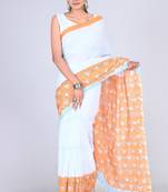 Shivanya handicrafts hand block printed women mulmul cotton sarees for women attach blouse piece sh-1656