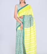 Shivanya handicrafts hand block printed women mulmul cotton sarees for women attach blouse piece sh-1659