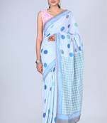 Shivanya handicrafts hand block printed women mulmul cotton sarees for women attach blouse piece sh-1662
