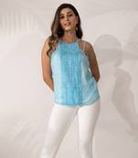 Blue himalayan poppy top