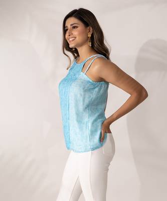 Blue himalayan poppy top 2