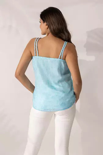 Blue himalayan poppy top