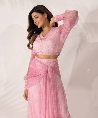 Pink cherry blossom co-ord set 1