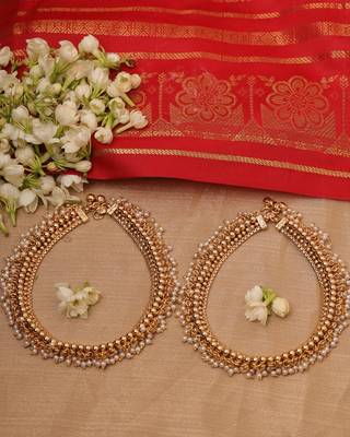 Bridal Anklet with Kundan Stones 1