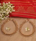 Bridal Anklet with Kundan Stones