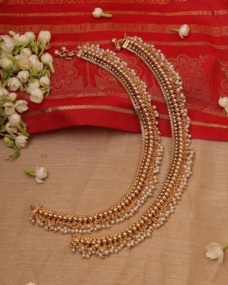 Bridal Anklet with Kundan Stones 2