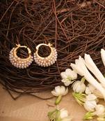 Kundan Pearl Small Hoops