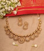 Gold Necklace Set with Intricate Design