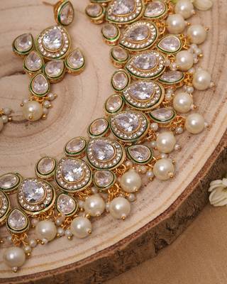 White Gold Plated Necklace Set 2