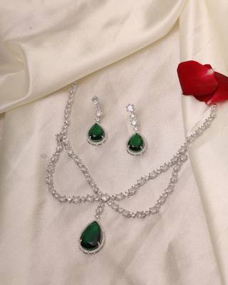 American Diamond Silver Jewellry Set 1