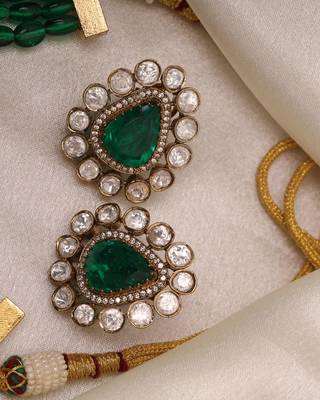 Green Kundan Necklace Set 2