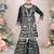 Dark Blue Georgette Threadwork Kids Sharara Suit