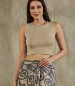 Ivory Cotton Lycra Blouse