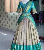 NEW JACQUARD DESIGN LEHENGA CHOLI (HALF SAREE)