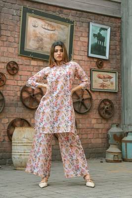 Stylish multicolour coord set in cotton fabric for trendy looks 1
