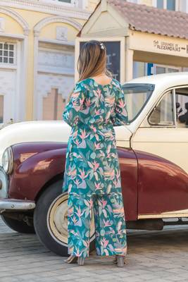 Stylish multicolour coord set in cotton fabric for trendy looks 2