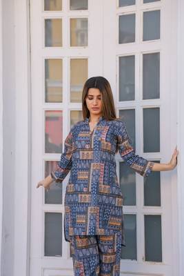 Stylish multicolour coord set in cotton fabric for trendy looks 3