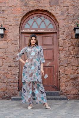 Stylish multicolour coord set in cotton fabric for trendy looks 1