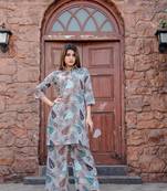Stylish multicolour coord set in cotton fabric for trendy looks