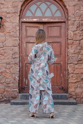 Stylish multicolour coord set in cotton fabric for trendy looks 2