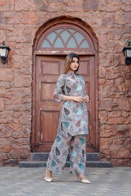 Stylish multicolour coord set in cotton fabric for trendy looks 4