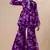 Ethnic purple colour floral printed smart girlish sharara dress