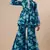 Ethnic teal blue colour floral printed smart girlish sharara dress
