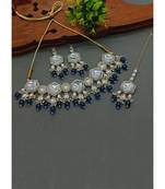 Indian bollywood  tradtional gold plated bridal kundan choker wedding earring necklace jewellery set