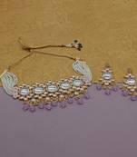 Indian bollywood  tradtional gold plated bridal kundan choker wedding earring necklace jewellery set