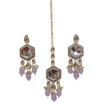 Indian bollywood  tradtional gold plated bridal kundan choker wedding earring necklace jewellery set 4