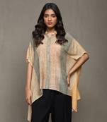 Aarke apricot printed shirt