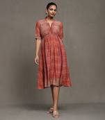 Aarke red printed short dress