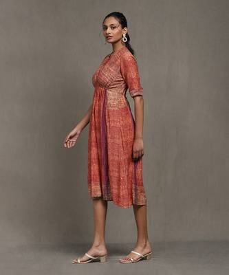 Aarke red printed short dress 2