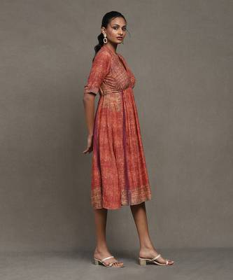 Aarke red printed short dress 3