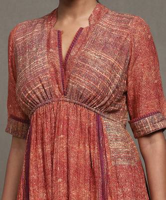 Aarke red printed short dress 5