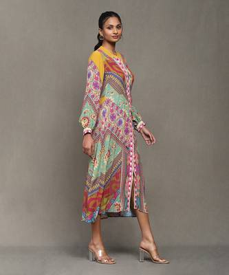 Aarke multi color printed long dress 3