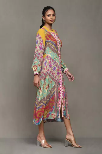 Aarke multi color printed long dress