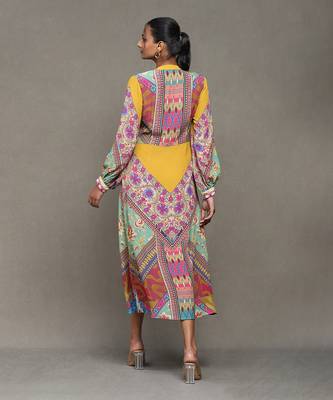Aarke multi color printed long dress 4