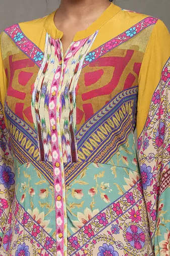 Aarke multi color printed long dress