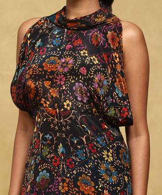 Aarke multi color printed chanderi kaftan 5